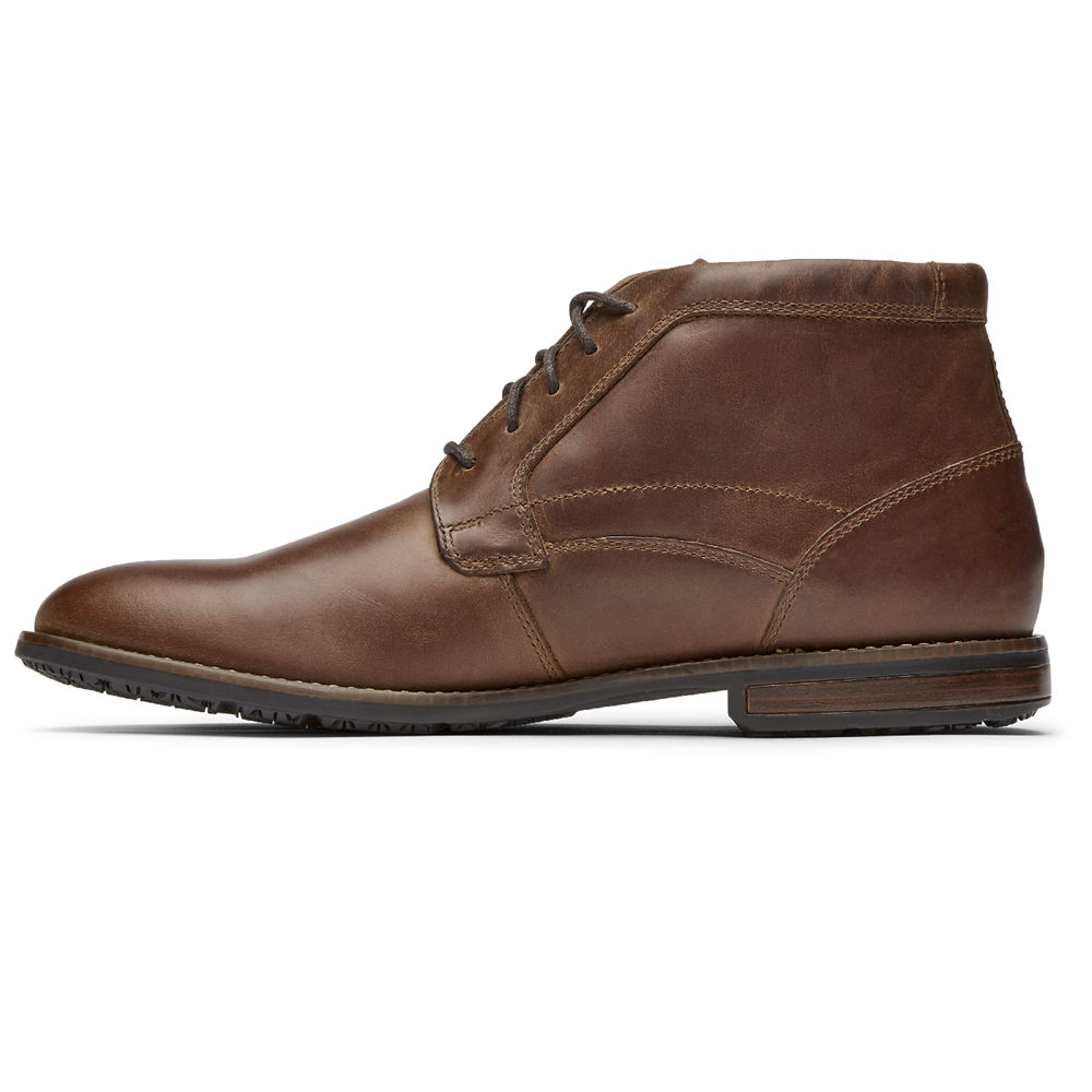 Botas Rockport Hombre Mexico - Dustyn Chukka Marrom - REVGP6985